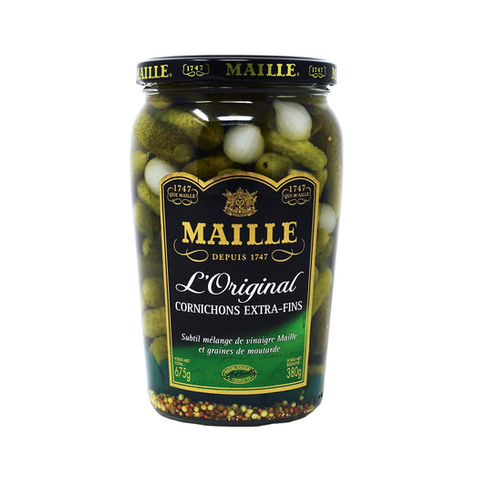 Maille Mini Gurken Cornichons Extra fein - Französische Delikatesse 675 Gramm