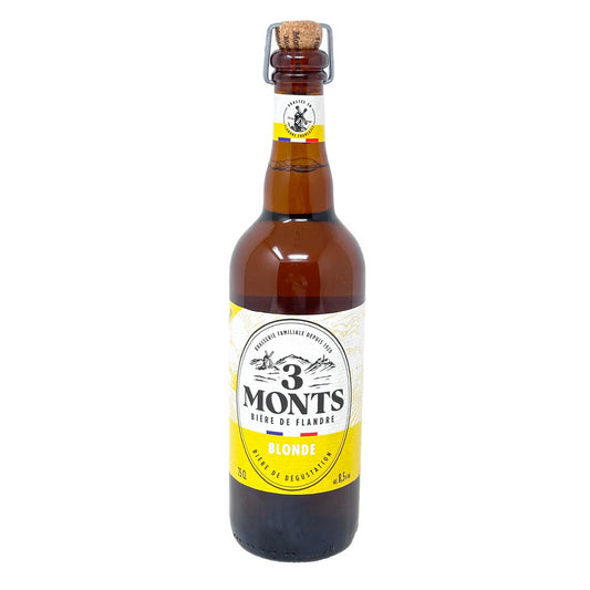 3 Monts Bière de Flandre helles obergähriges Starkbier 0,75 Ltr. 8,5% mit Sektkorken