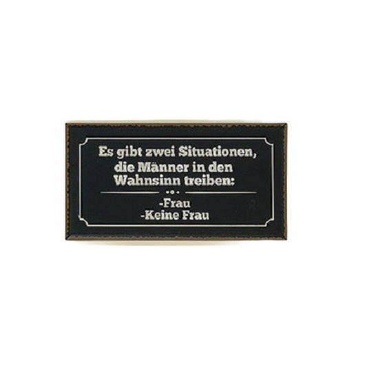 Eisen-Schild "Situationen" 40x20cm Schwarz - Lustige Dekoration für Zuhause