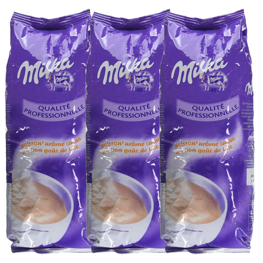 Milka Kakao Schokolade zum Auflösen in warmer oder kalter Milch 3 x 1KG Beutel