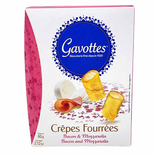 Gavottes Crêpes Fourrées Mini Pfannkuchen gefüllt mit Speck und Mozzarella