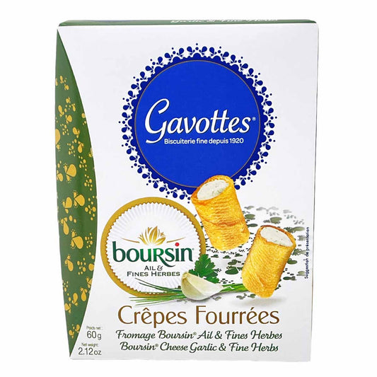 Gavottes Crêpes Fourrées Mini Pfannkuchen Boursin® gefüllt mit Doppelrahmkäse, Knoblauch und feinen Kräutern