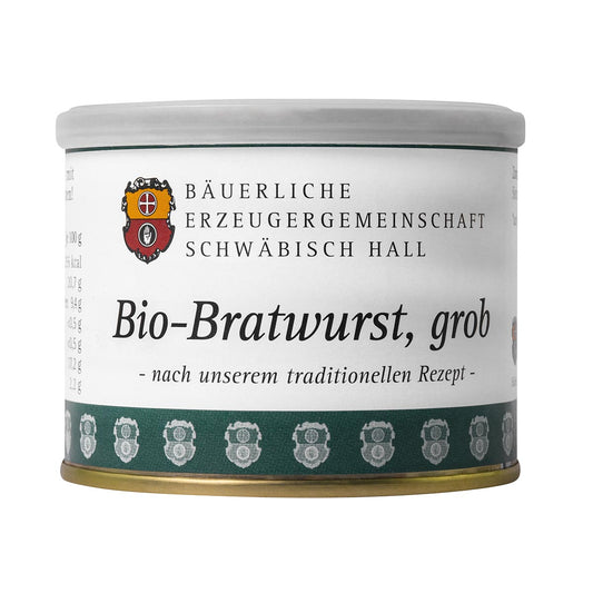 Bäuerliche Erzeugergemeinschaft Schwäbisch Hall - Echt Hällische BIO Bratwurst in der Dose 200 Gramm