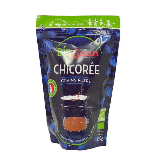 LUTUN Bio Chicorée Körner geröstet  aus Zichorie koffeinfrei 250 Gramm