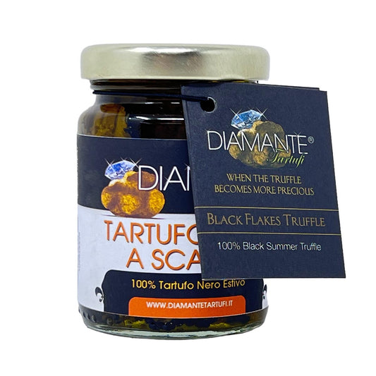 DIAMANTE TARTUFI italienischer schwarzer Trüffel Flocken im nativen Olivenöl natürlich und echt