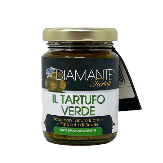 DIAMANTE TARTUFI il Tartufo Verde - Pistazien Pesto mit weißem Trüffel, 130g, exklusiver Gourmet-Genuss