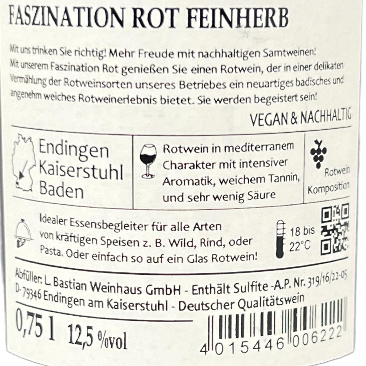 Weingut L. Bastian Edition Schwarzwaldmarie - Faszination Rot feinherb Cuvée 0,75 Liter 13%