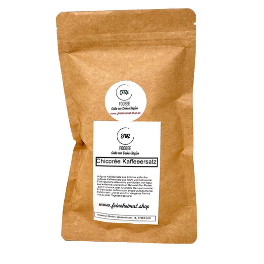 FooBee Chicorée Körner geröstet - 200 Gramm - Koffeinfreier Filterkaffee-Ersatz aus Zichorie