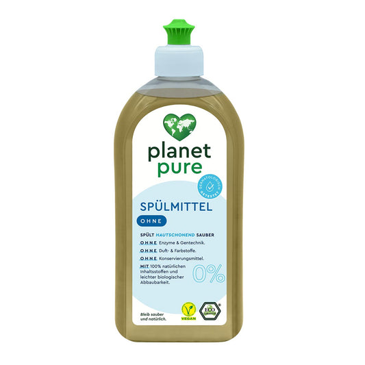 PLANET PURE Spülmittel 0% OHNE  hautschonend sauber 100% natürliche Inhaltsstoffe