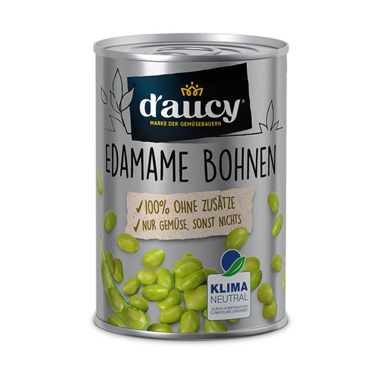 d'aucy Edamame Bohnen - 100% ohne Salz und Zuckerzusatz, 110 Gramm Dose