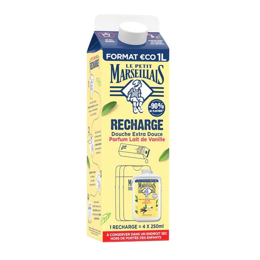 Le Petit Marseillais Duschgel mit Milch 1 Liter Nachfüllpack aus Frankreich