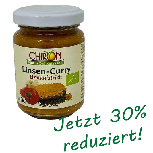 *MHD 27.01.2024* CHIRON Naturdelikatessen Bio Linsen-Curry Brotaufstrich kbA 140 g