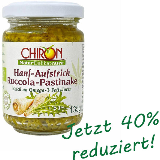 *MHD 02.02.2024* CHIRON Naturdelikatessen Bio Hanf-Aufstrich Rucola-Pastinake kbA 135 g