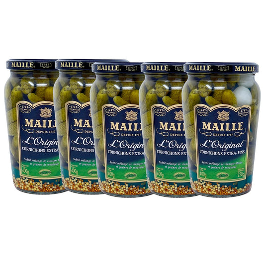Maille Mini Gurken Cornichons Extra fein - 5 Gläser à 400g: Französischer Genuss