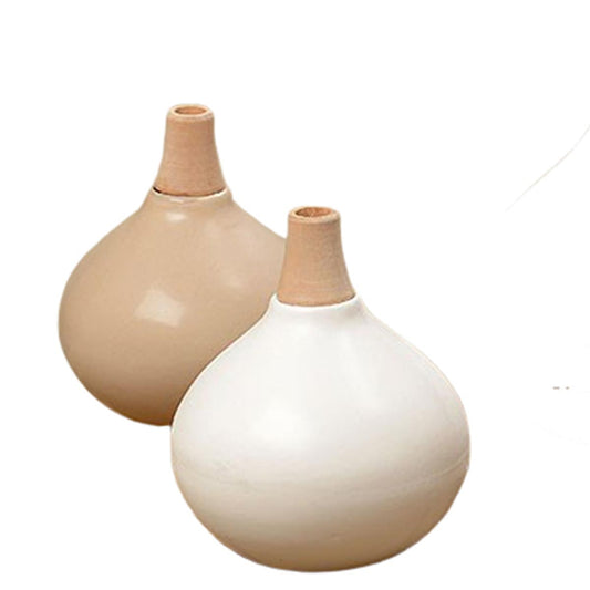 Doppelte Eleganz: 2er-Set Vasen 'Hany' für stilvolle Wohnakzente 12 x 11 cm