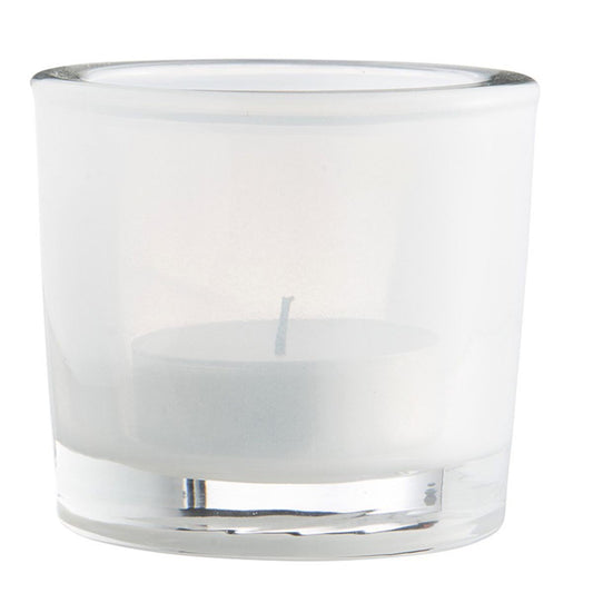 MADAM STOLTZ - 5P366 Teelicht 'Nordstern' Glas: Puristische Eleganz für warmes Kerzenlicht, Größe: 6 - 6,5 cm (T) x 6 cm (H)