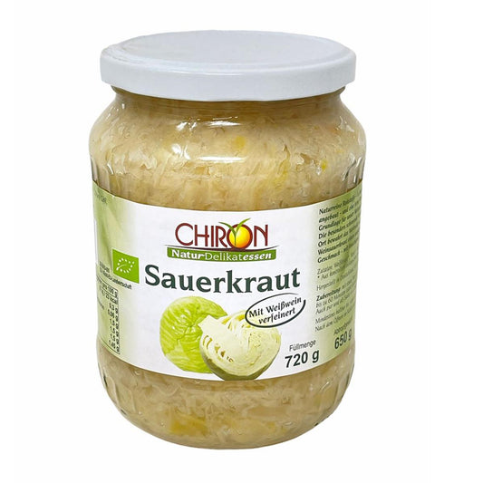 CHIRON Bio Sauerkraut mit Weißwein - Traditioneller Genuss aus kontrolliert biologischem Anbau