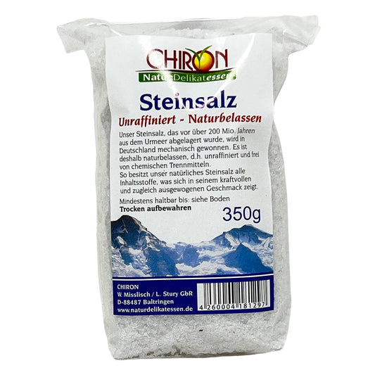 CHIRON Naturdelikatessen Steinsalz unraffiniert naturbelassen 350 Gramm