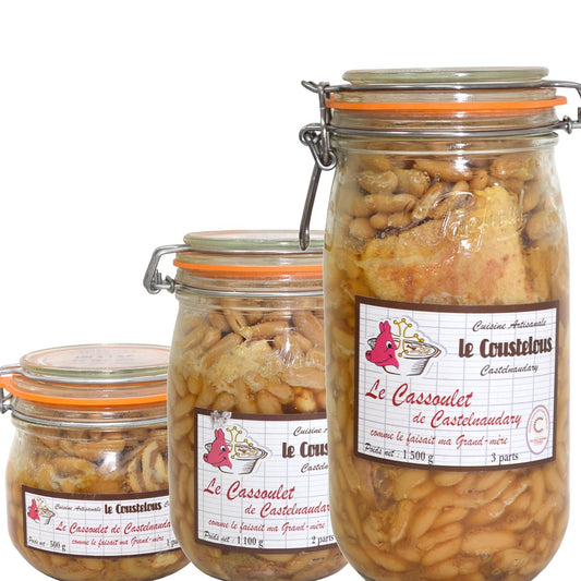 Le Coustelous  de Castelnaudary gekochte Lingots und Entenfleisch aus Frankreich