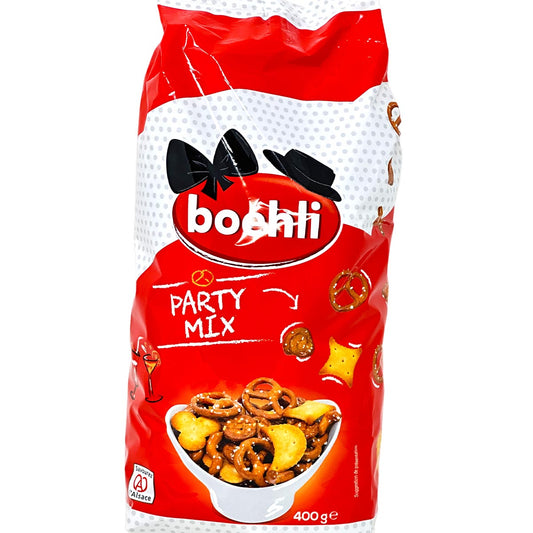 boehli Party Mix mit Mini Brezeln, Crackern, Rondells und Mini Sticks 400g aus Frankreich