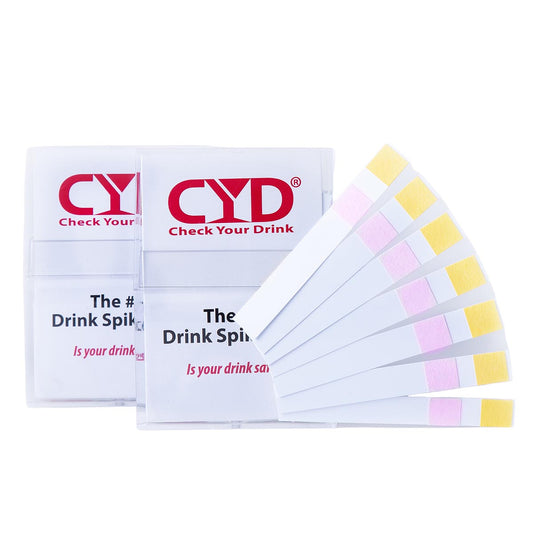 Schützen Sie sich mit CYD®: 10 Teststreifen für Ketamin & GHB in Getränken!