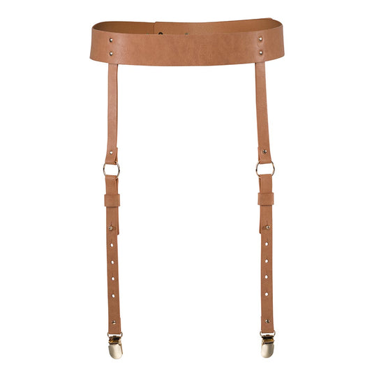 Bijoux Indiscrets MAZE - Suspender Belt: Braune Straps, vegan, spanisches Design