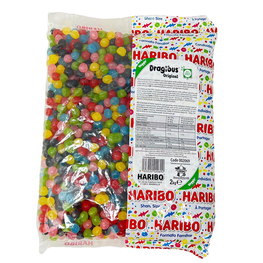 Haribo DRAGIBUS Soft Kaubonbons 2KG Mega Pack - Fruchtiger Naschspaß!